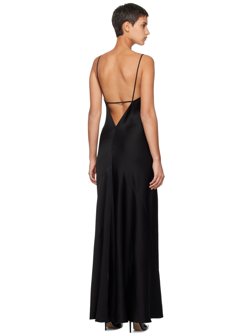 Black Fluid Maxi Dress - 3