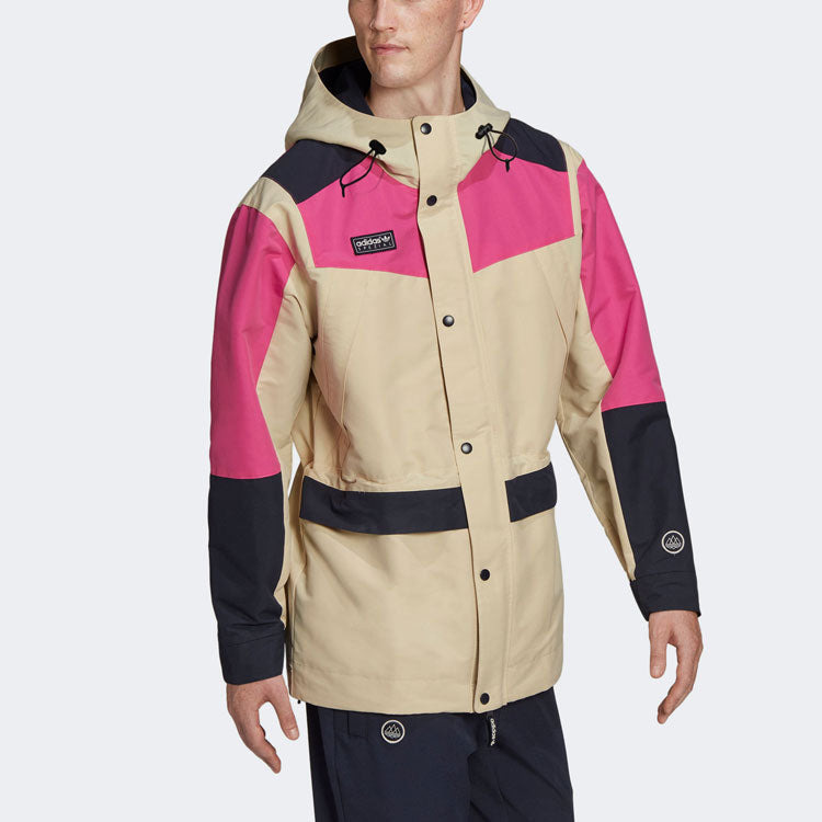 adidas originals Colorblock hooded track Jacket Creamy White GT1821 - 5