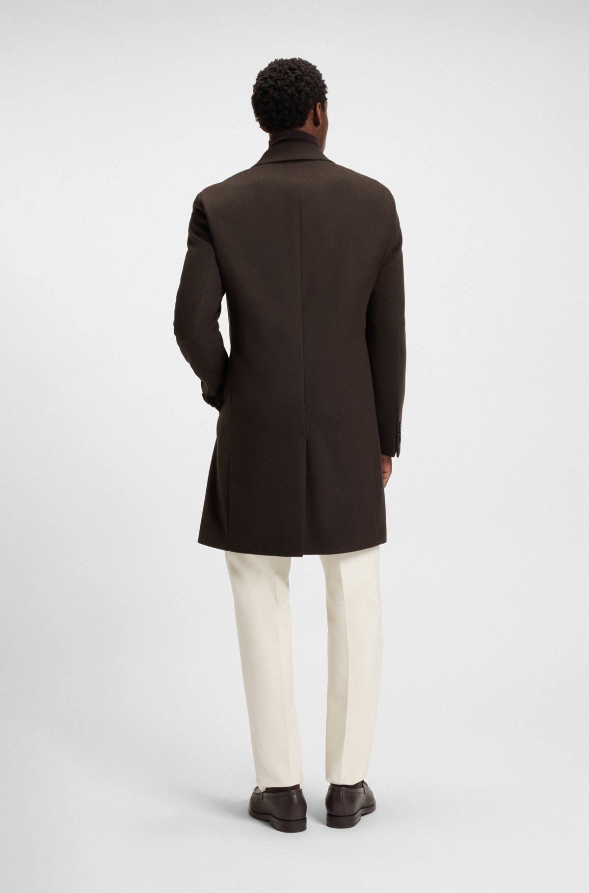 REGULAR-FIT WOOL AND CASHMERE COAT - 5