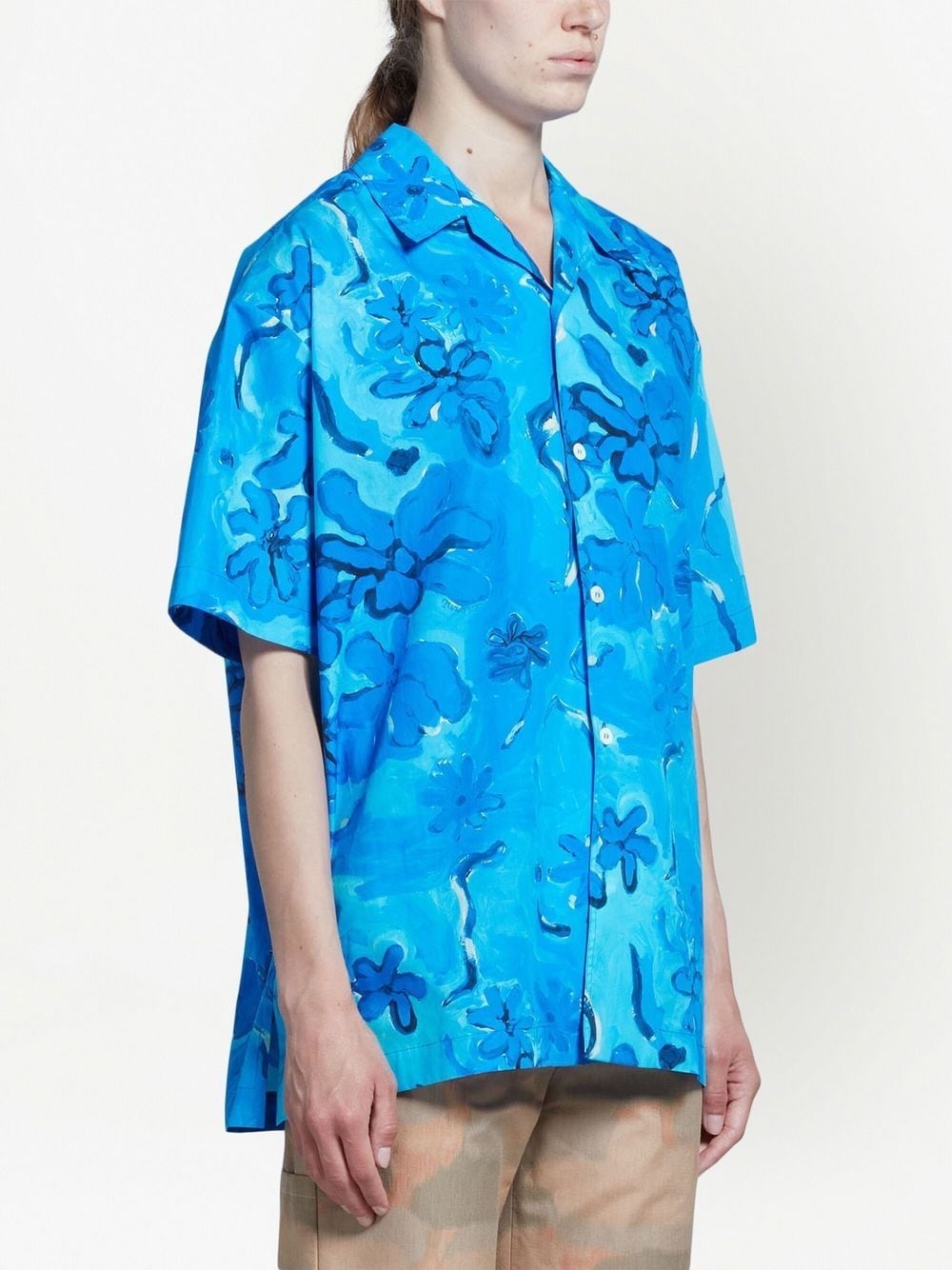 floral-print short-sleeve shirt - 3