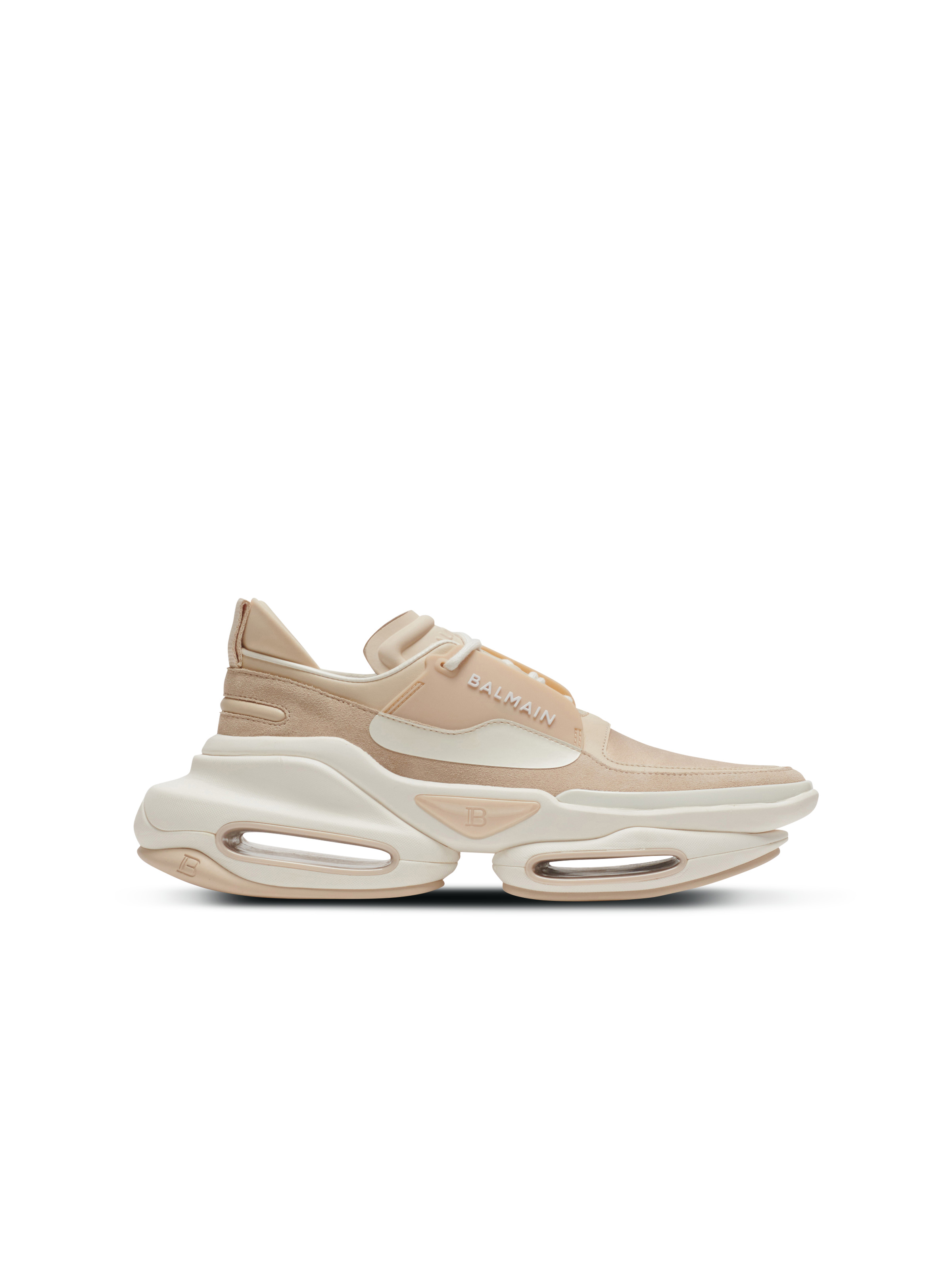 B-Bold low-top trainers in leather and suede - 1
