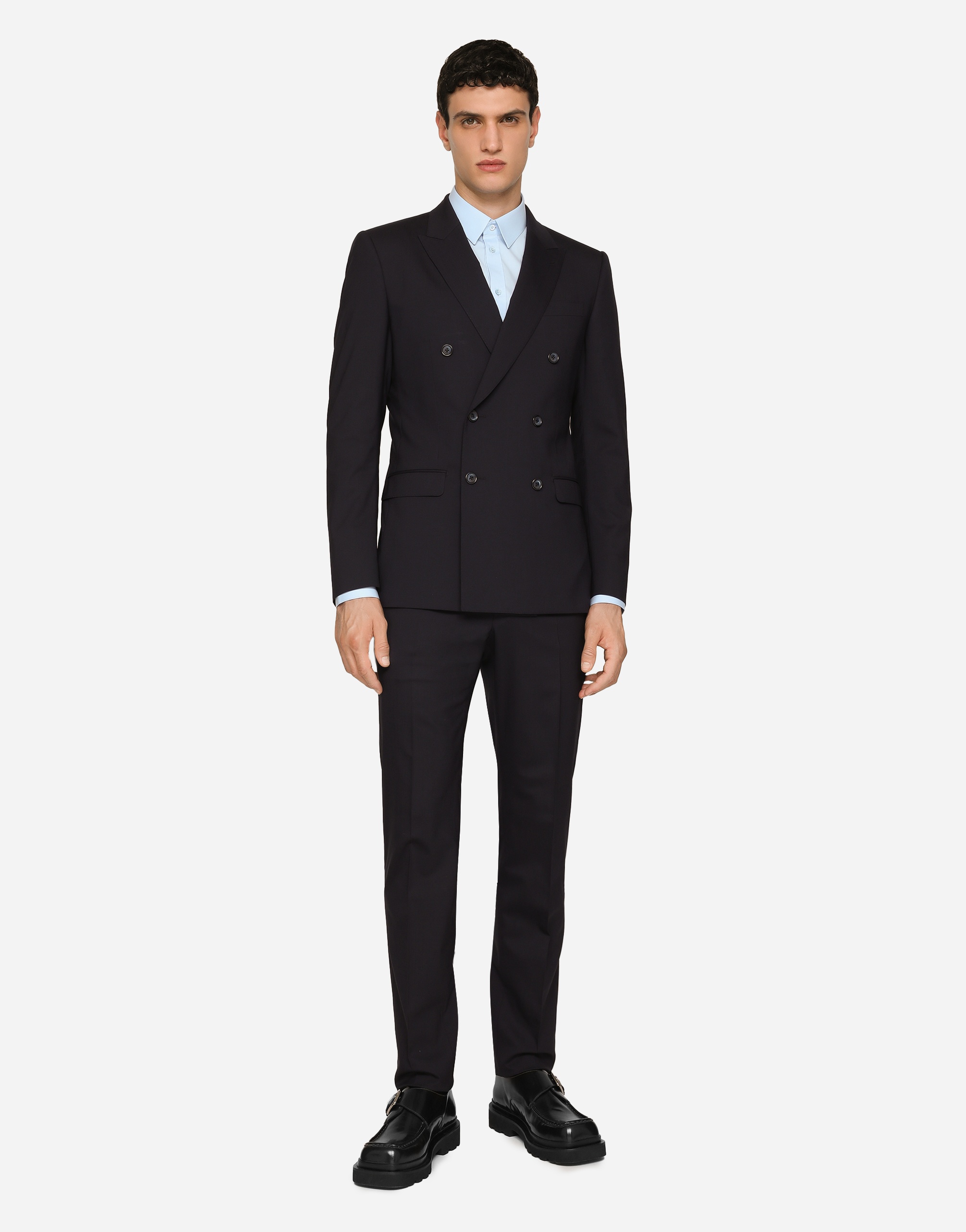 Double-breasted stretch wool Martini-fit suit - 2