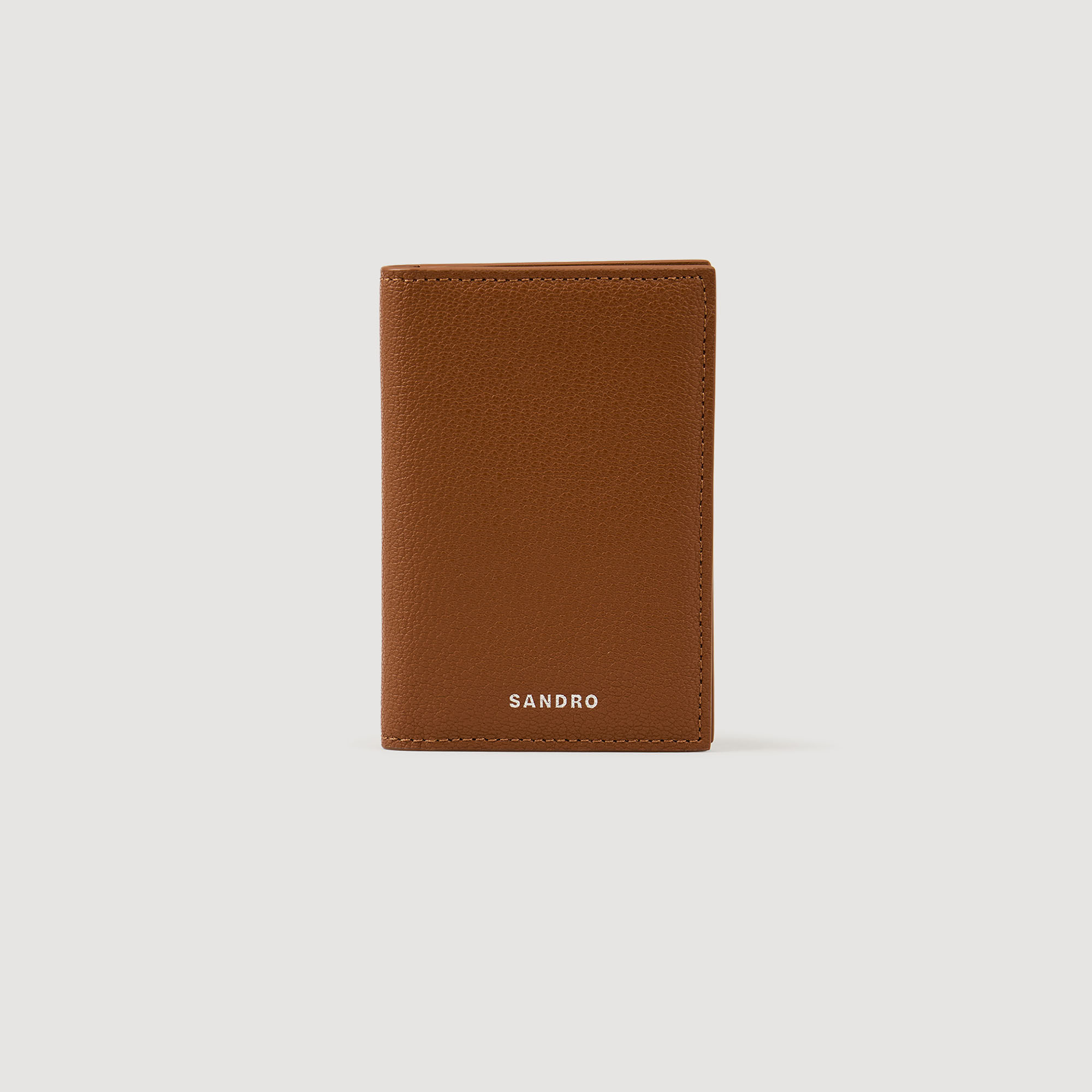 GRAINED LEATHER FOLDABLE CARDHOLDER - 4