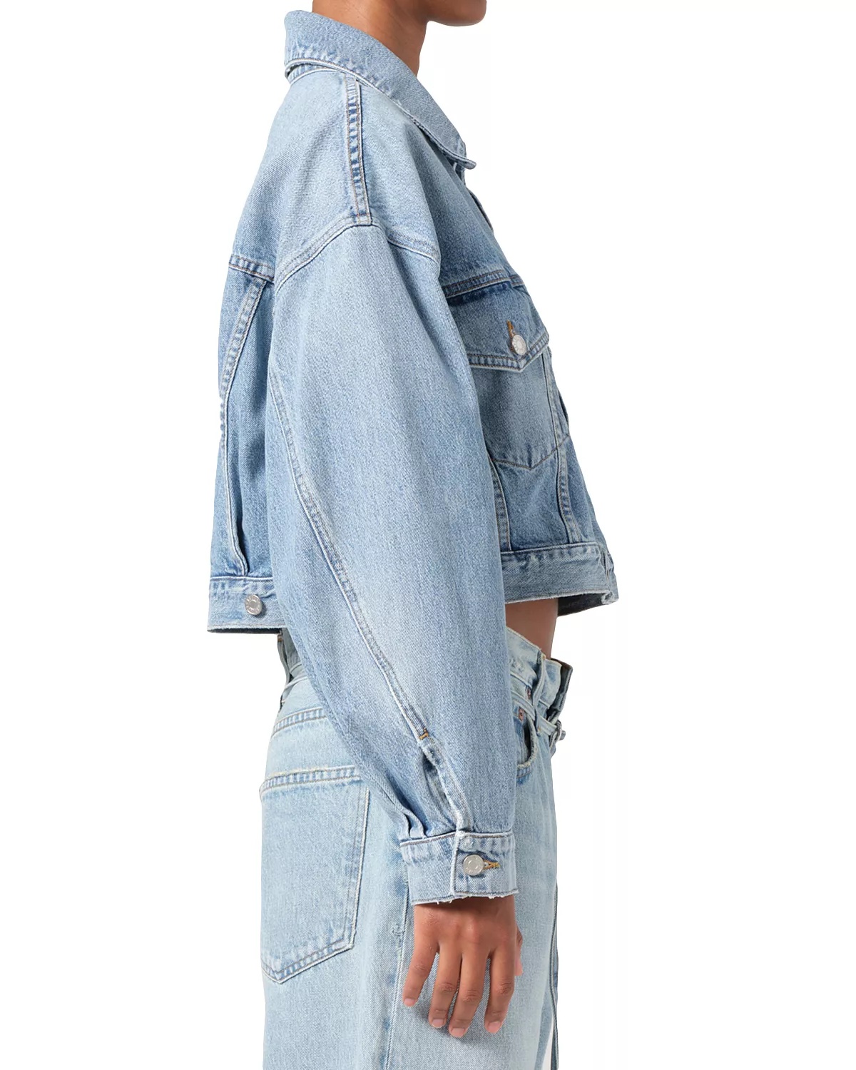 Palmer Cropped Denim Jacket - 5