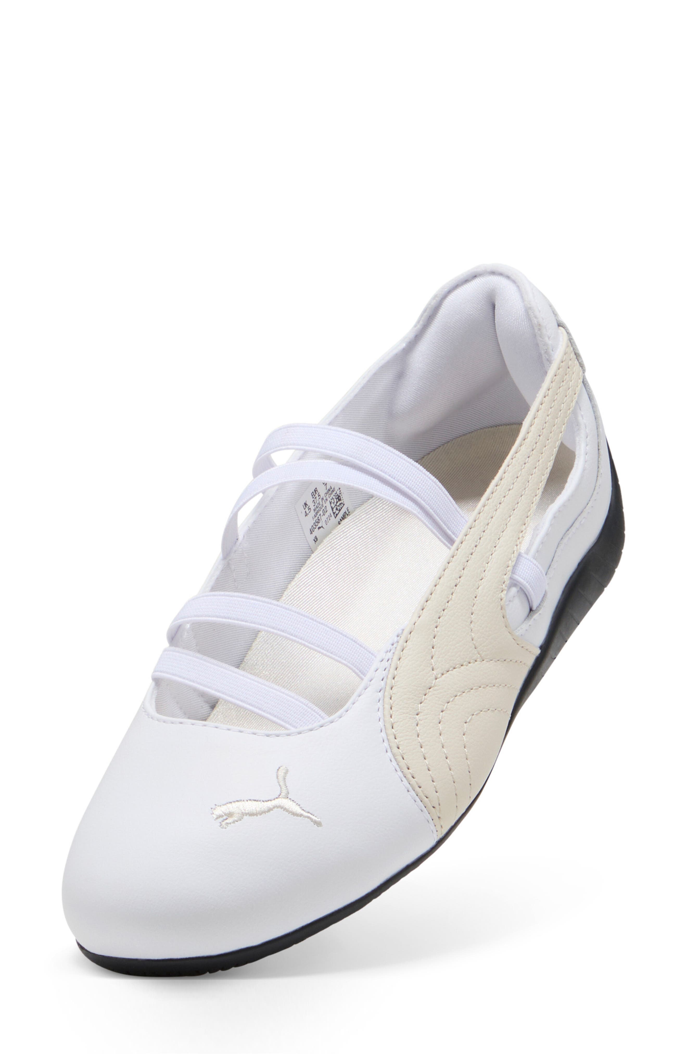 PUMA Speedcat Ballet Leather Sneaker in Puma White/Alpine Snow at Nordstrom - 6