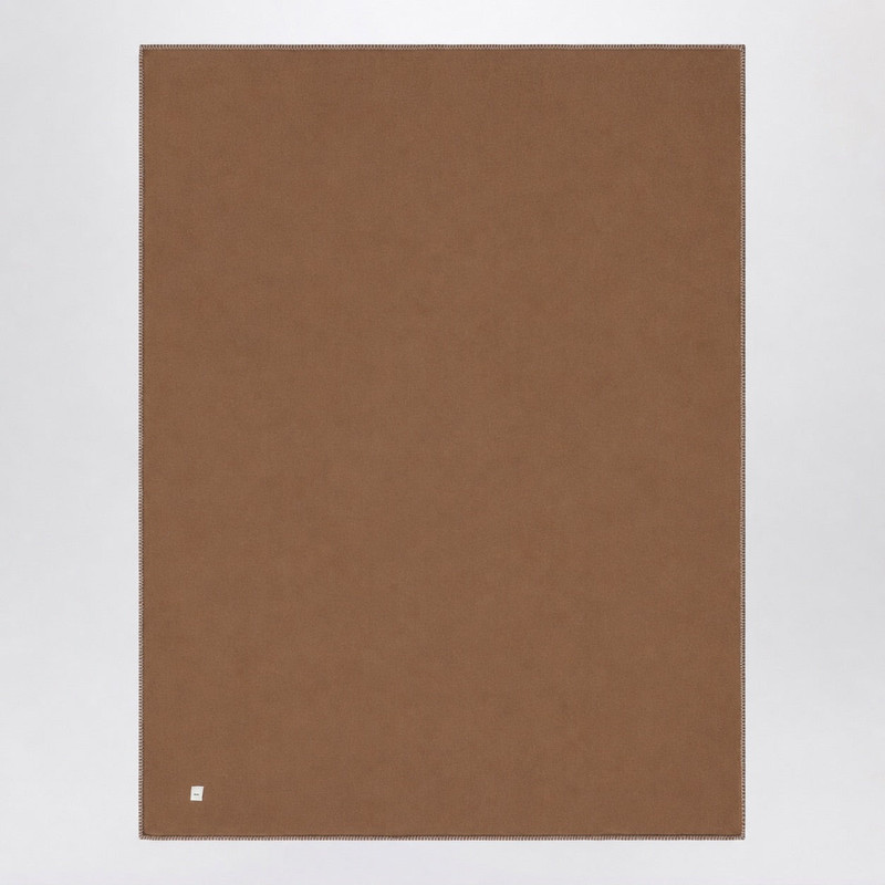 TEKLA Brown lambswool blanket outlook