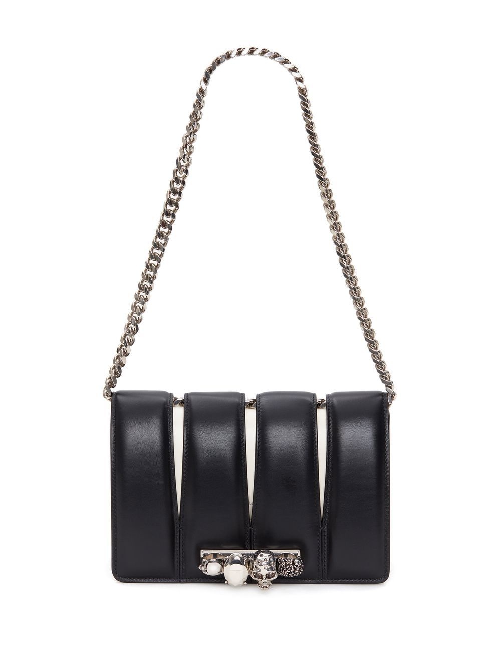 Slash studded chain-link bag - 5