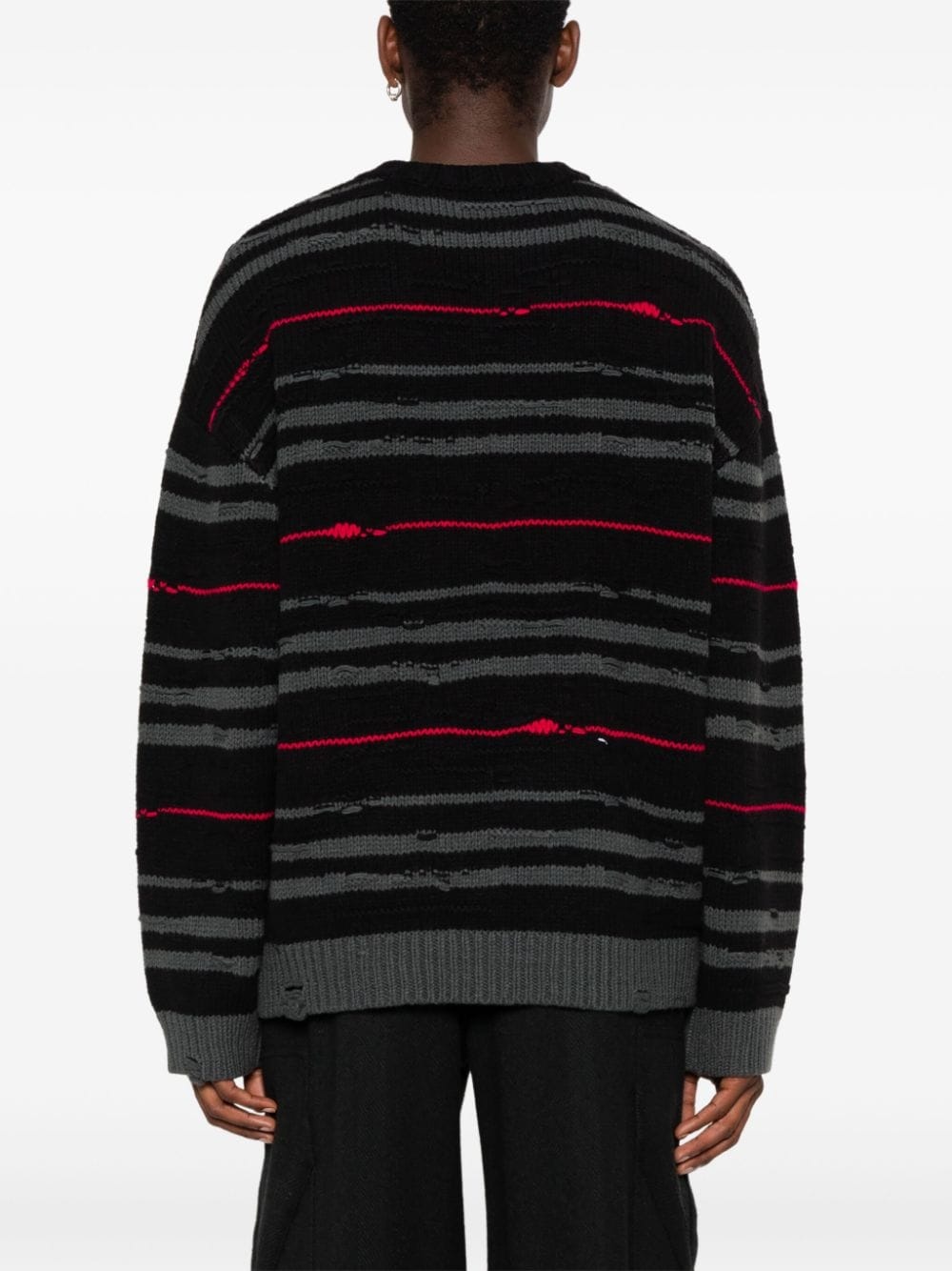 drop-shoulder striped jumper - 4