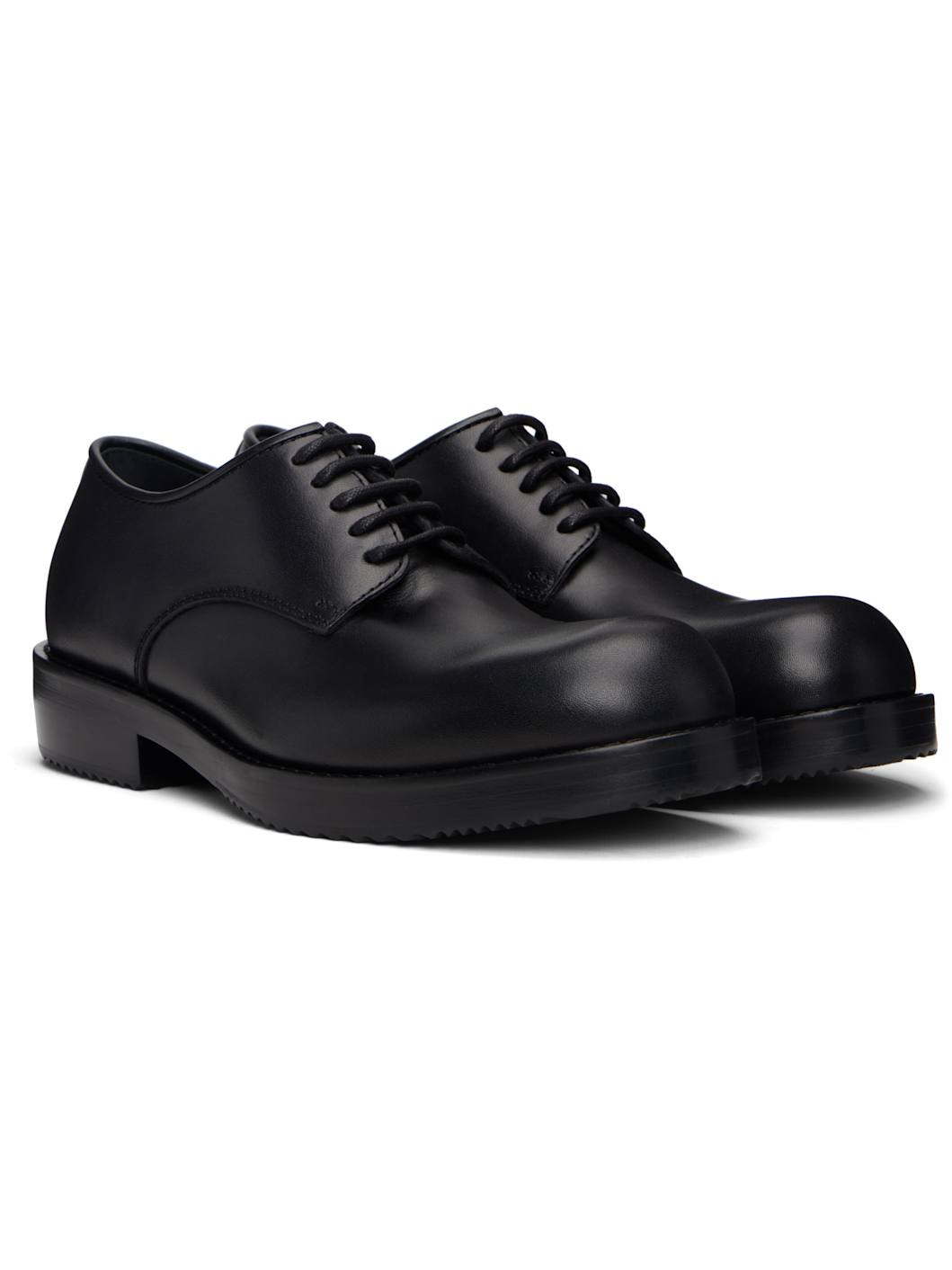 Black Leather Derbys - 4