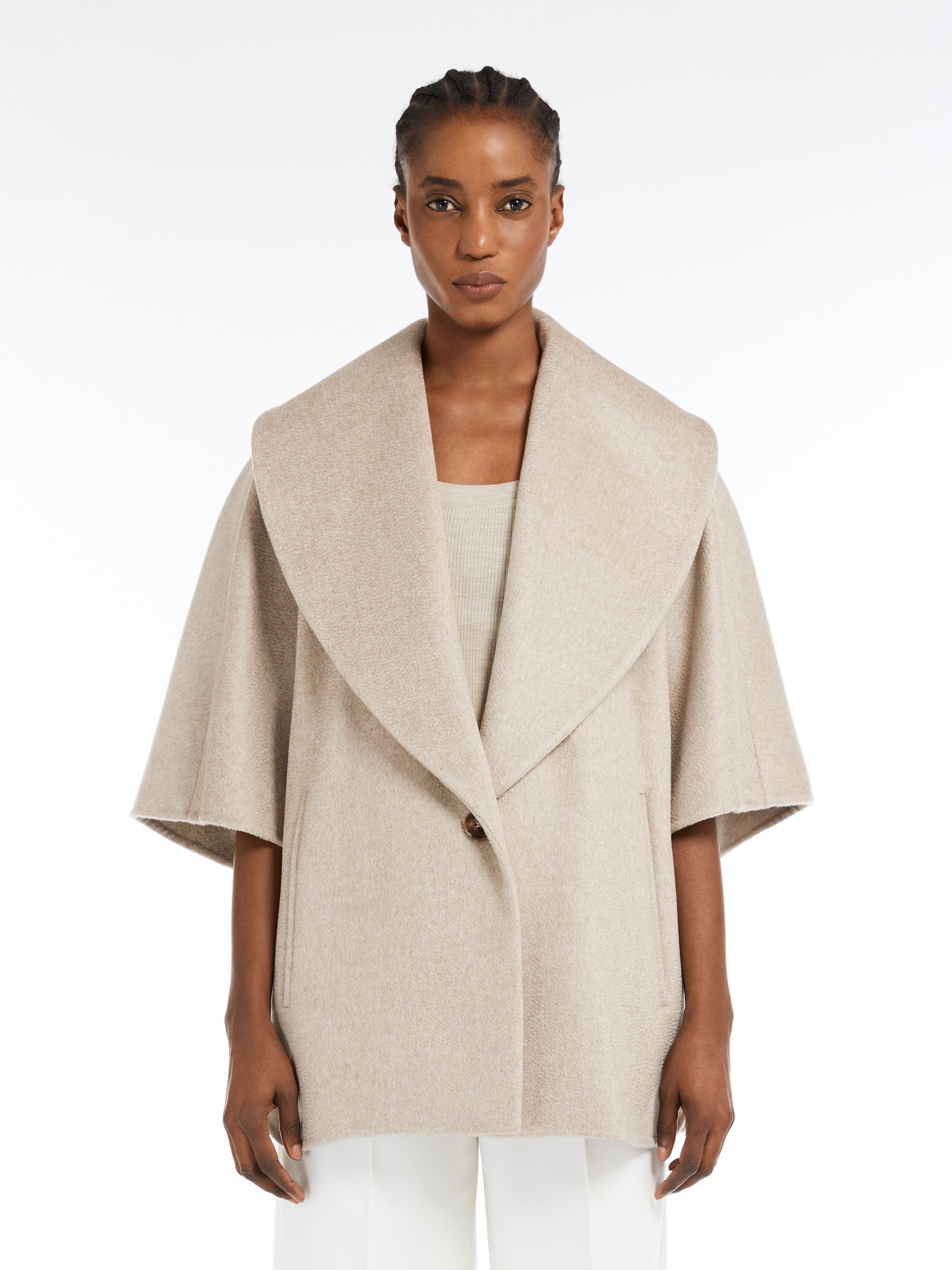POTENTE Oversized cashmere cape - 3