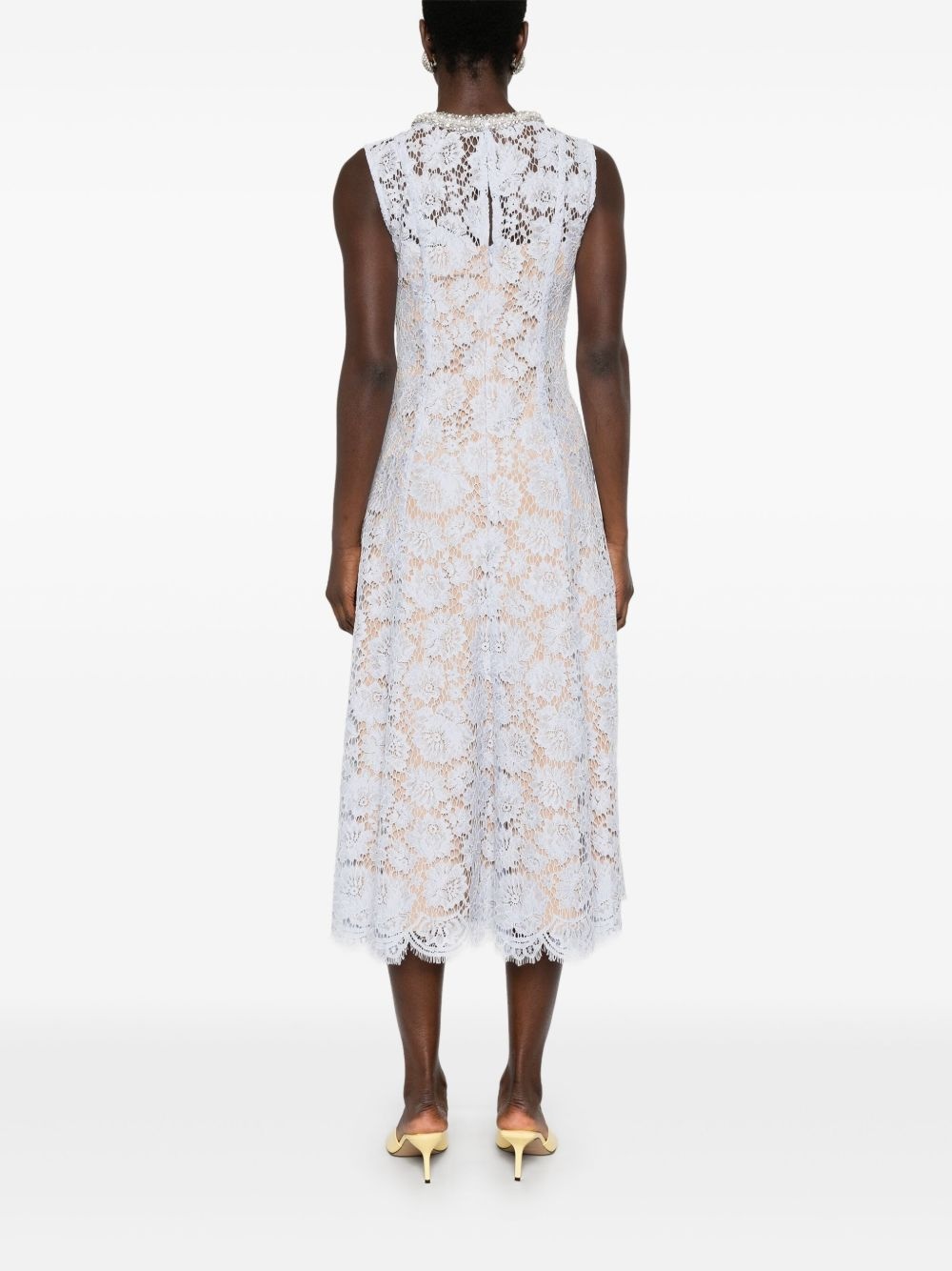 fine-lace midi dress - 4