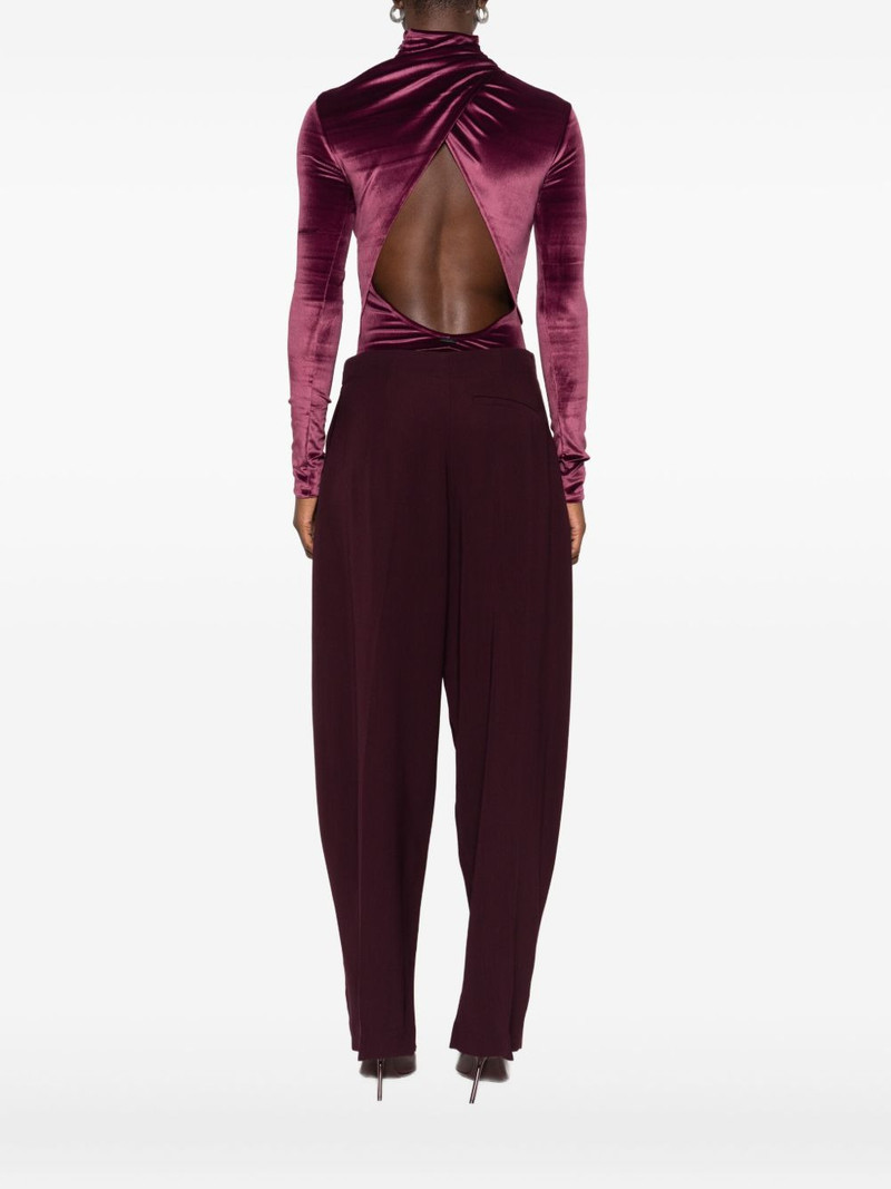 high-neck velvet bodysuit 4