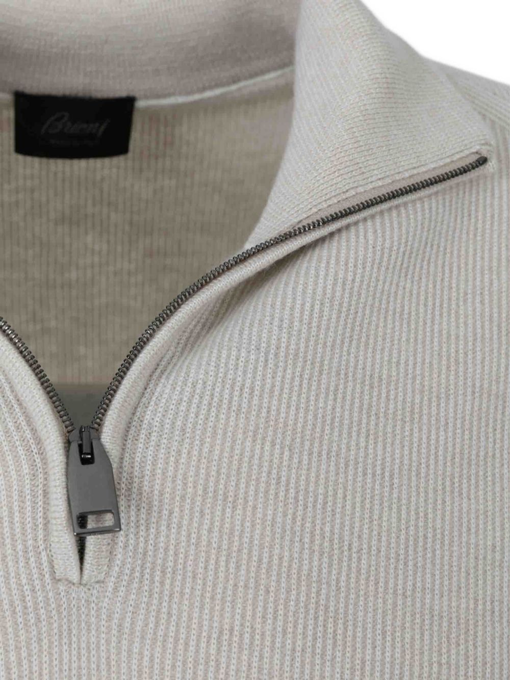 ribbed zip-neck sweater - 3