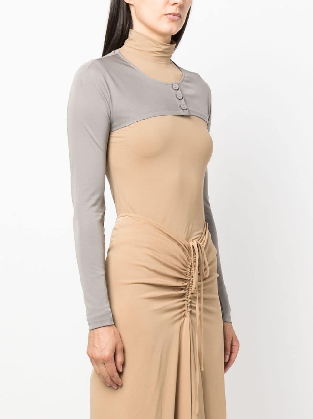 long-sleeve cropped top - 3