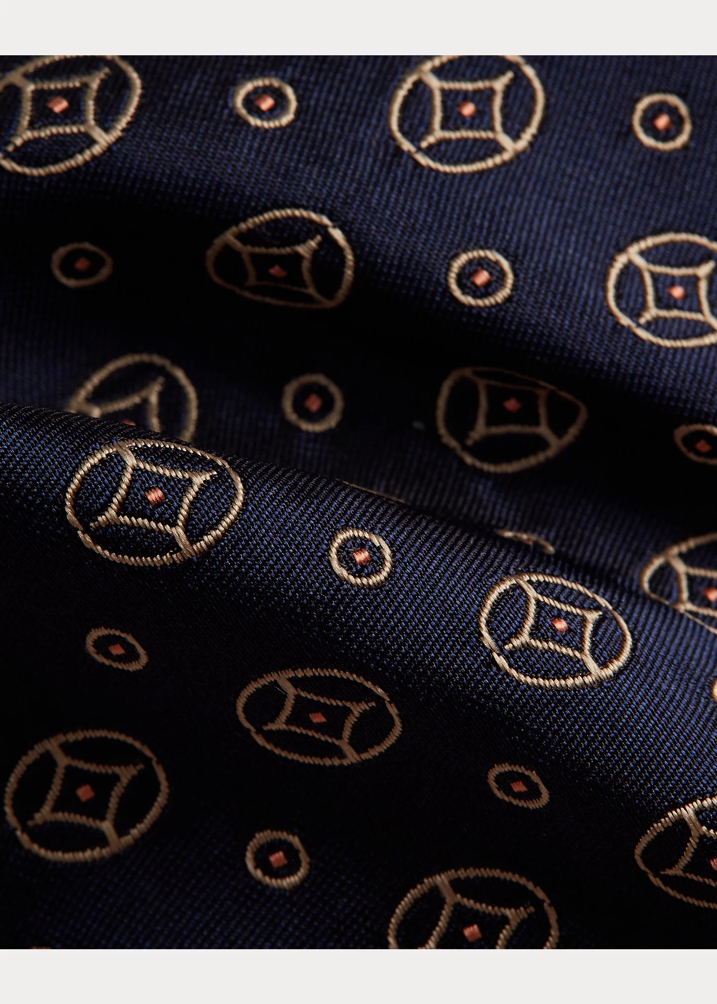 Handmade Silk Brocade Foulard Tie - 3