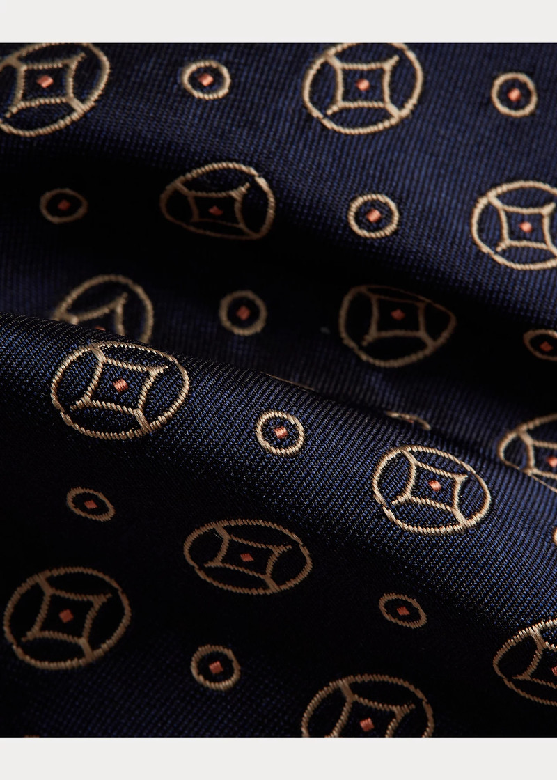 Handmade Silk Brocade Foulard Tie 3