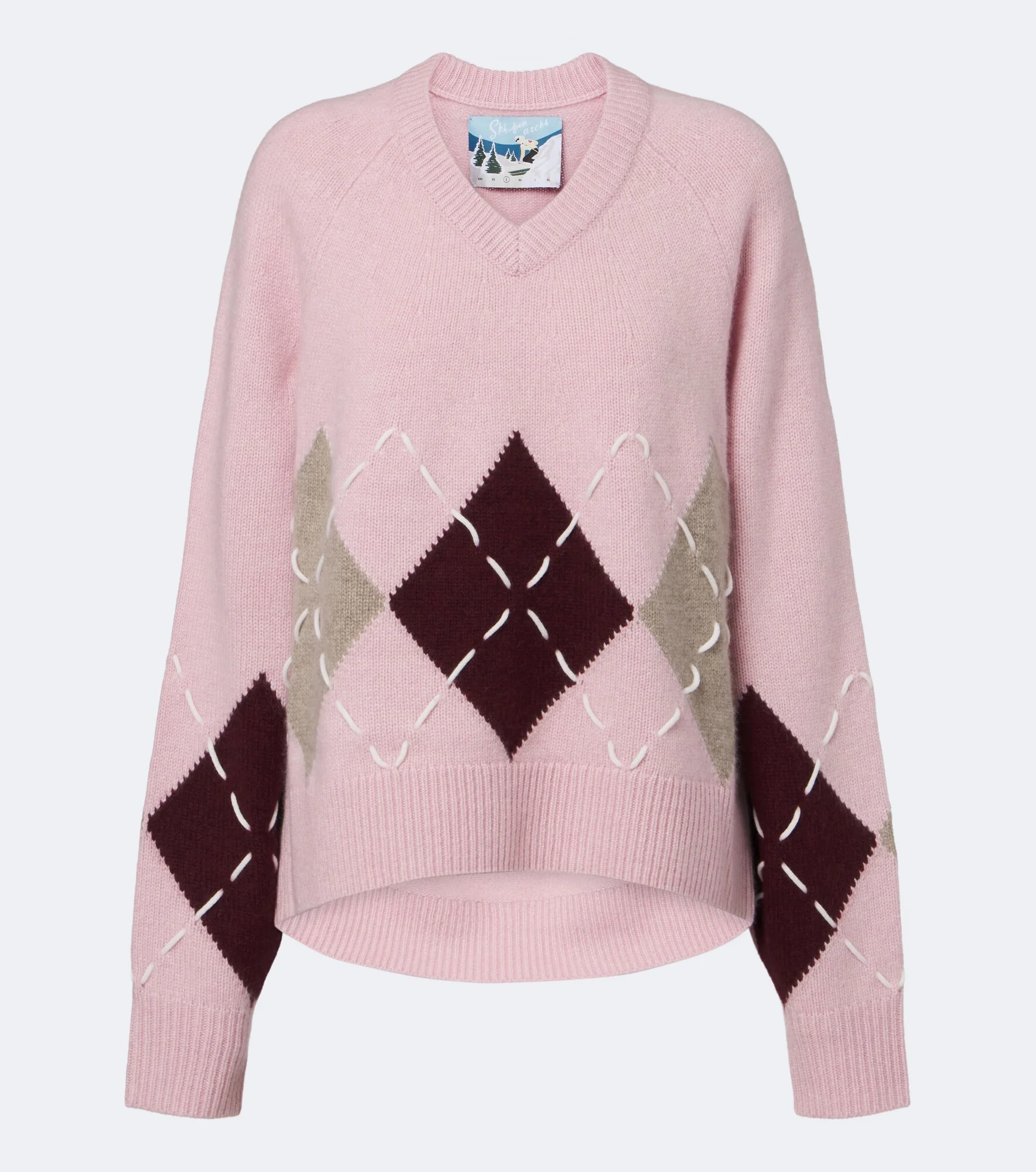 Sloane argyle cashmere sweater - 1