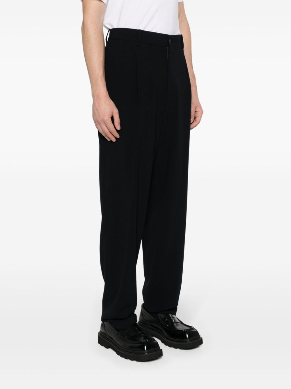 wool tapered trousers - 3