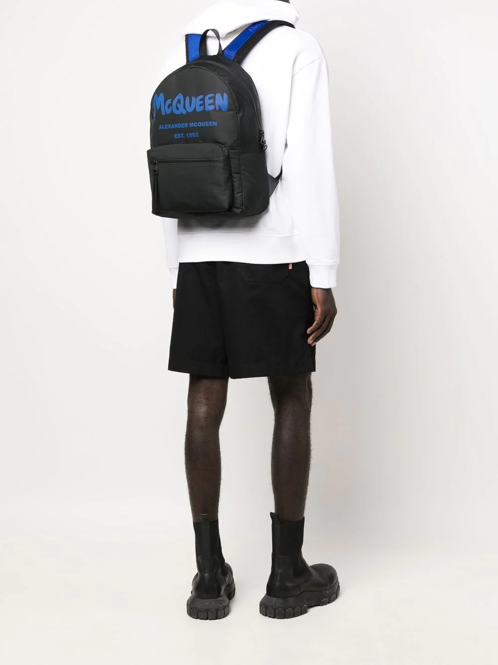 logo-print two-tone backpack - 2