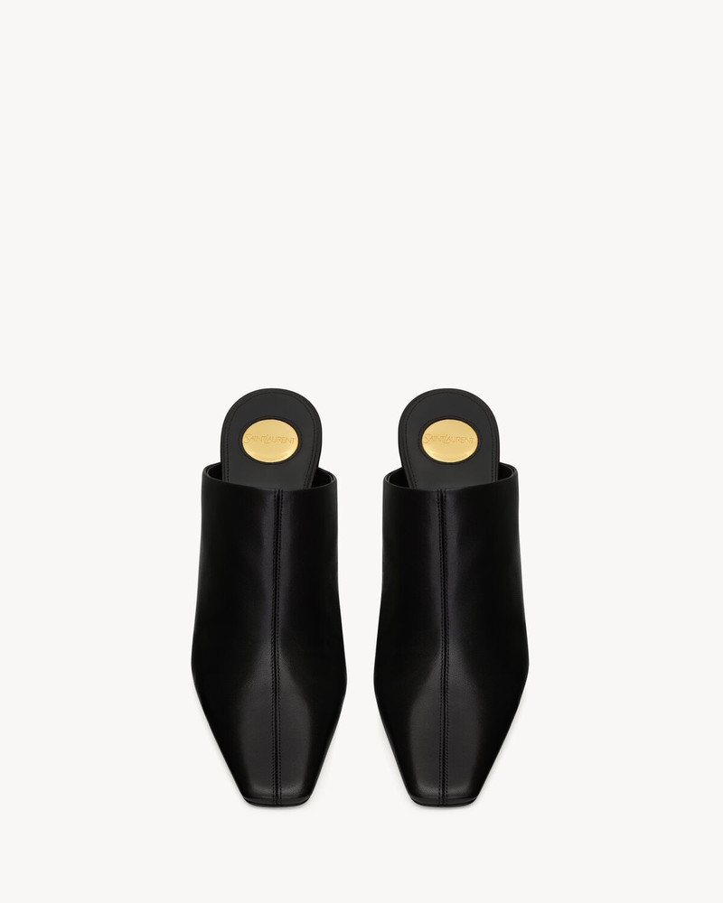 SAINT LAURENT JILL MULES IN SMOOTH LEATHER outlook