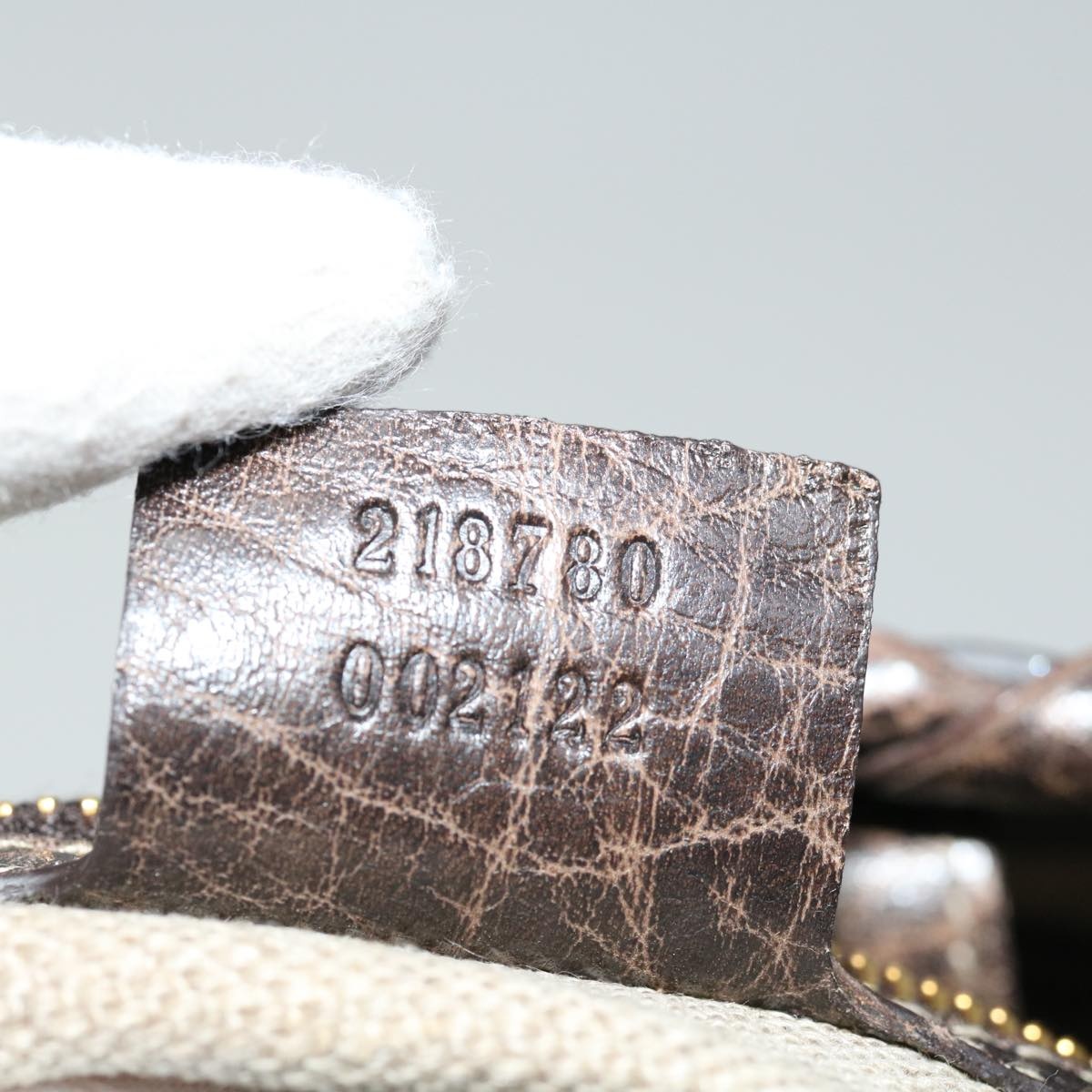 GUCCI GG Crystal Fringe Bamboo Tote Bag Brown - 12