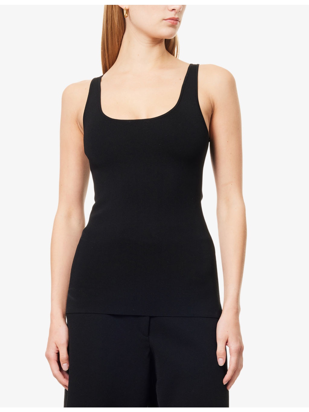 Compact Scoop-Neck Stretch-Knit Tank Top - 3