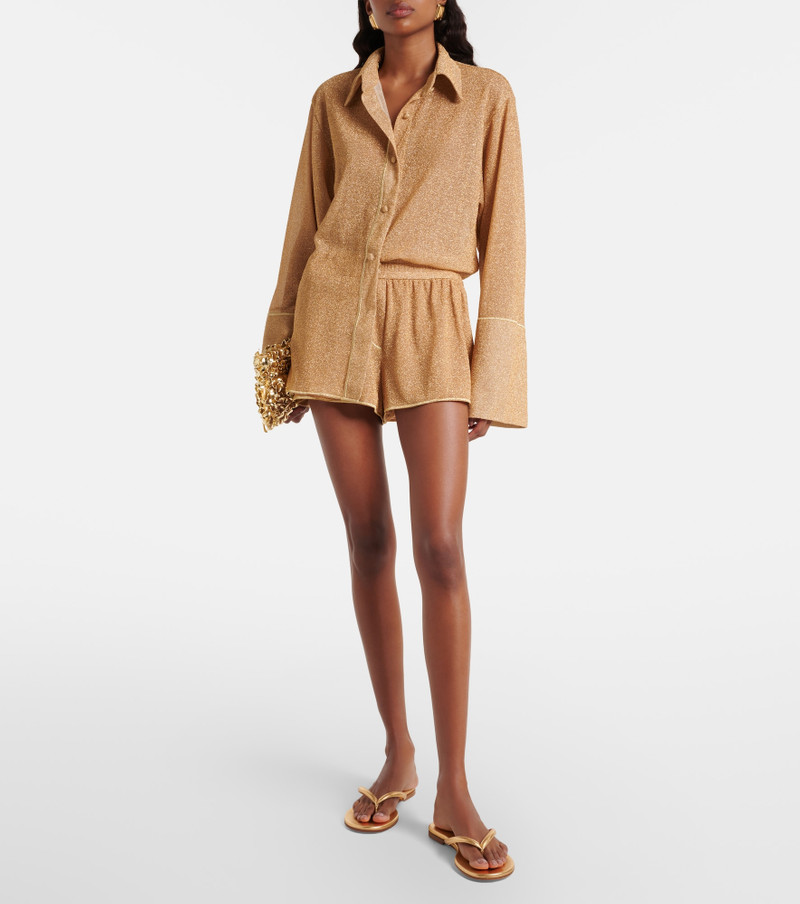 Oséree Lumière lamé shorts outlook
