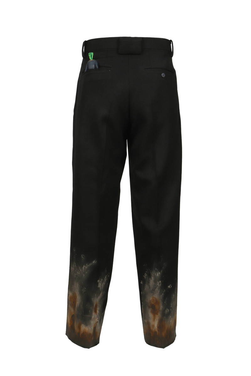 doublet MUD-HAND-PAINTED TAILORED TROUSER / BLK outlook