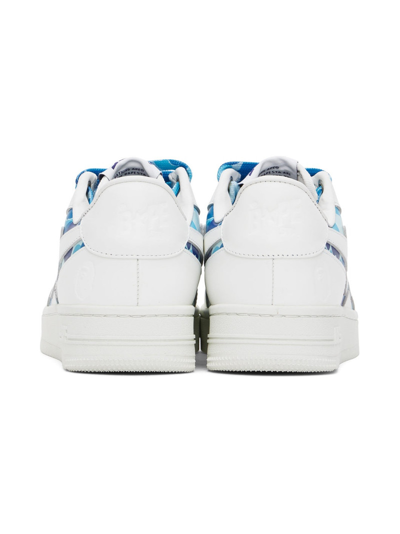 A BATHING APE® White & Blue STA Icon ABC Camo Sneakers outlook