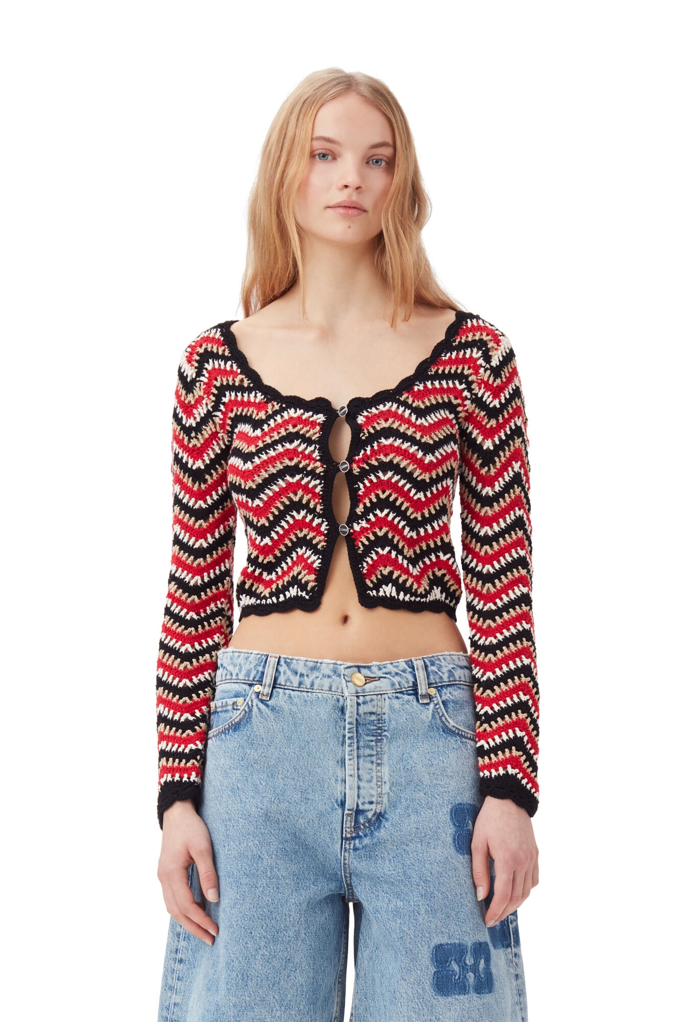 COTTON CROCHET CARDIGAN - 3