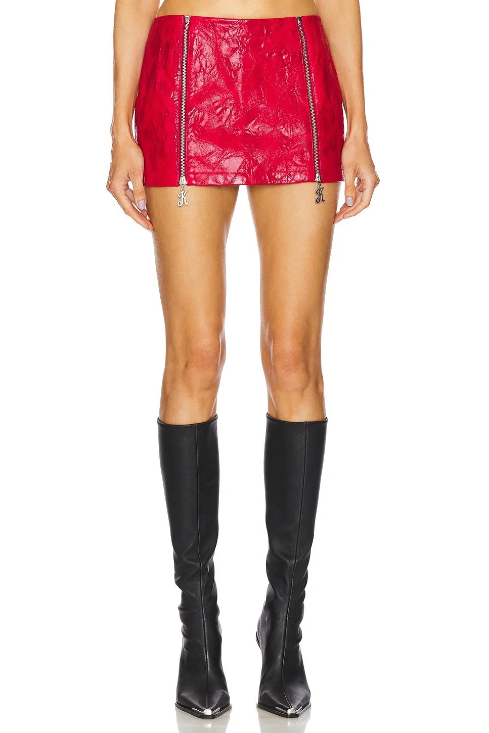 Mini Skirt With K Zipper - 1
