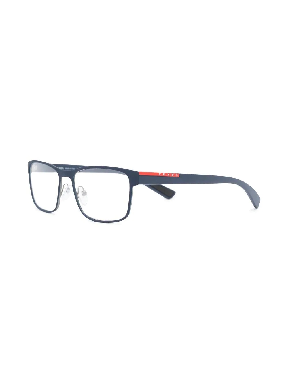 rectangle-frame logo trim glasses - 2