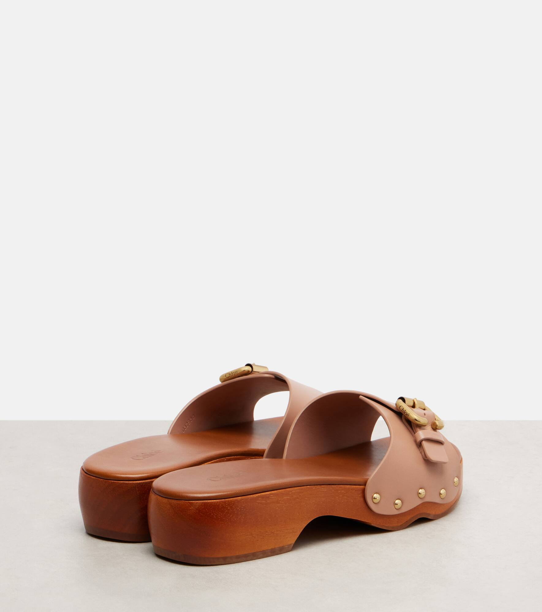 Jeannette 40 embellished leather clogs - 2