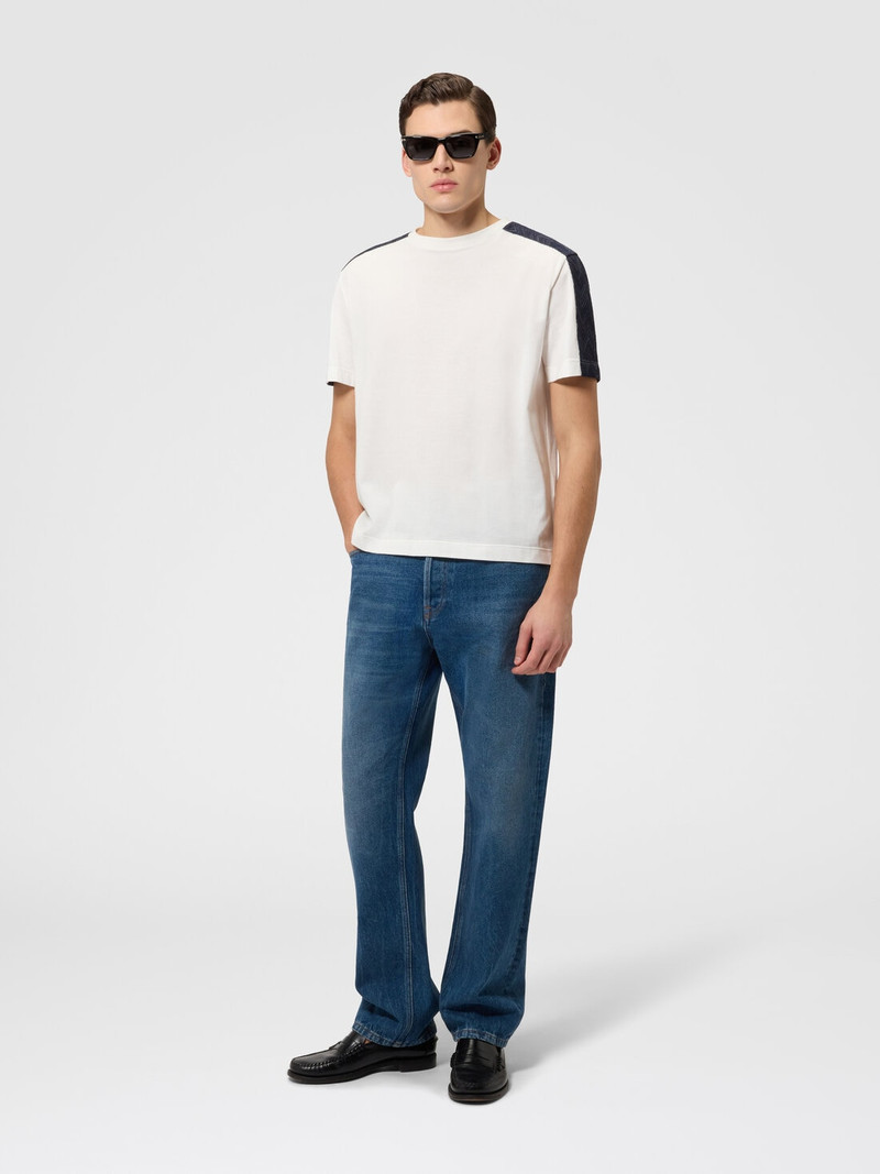 Missoni Cotton crewneck T-shirt with chevron insert outlook
