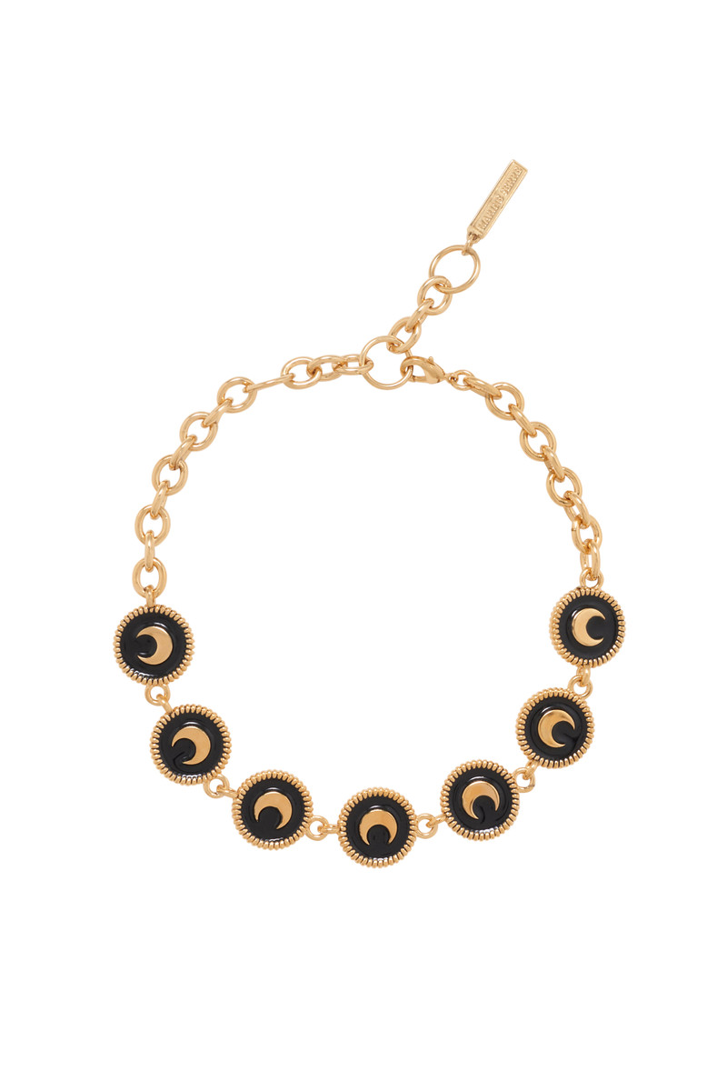Enamel Gold Plated Button Charm Necklace 1