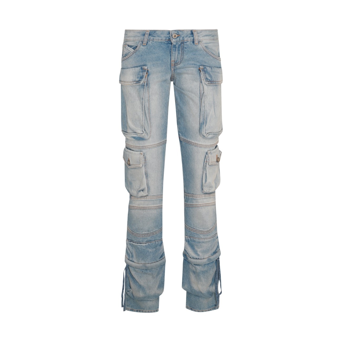 light blue cotton jeans - 1