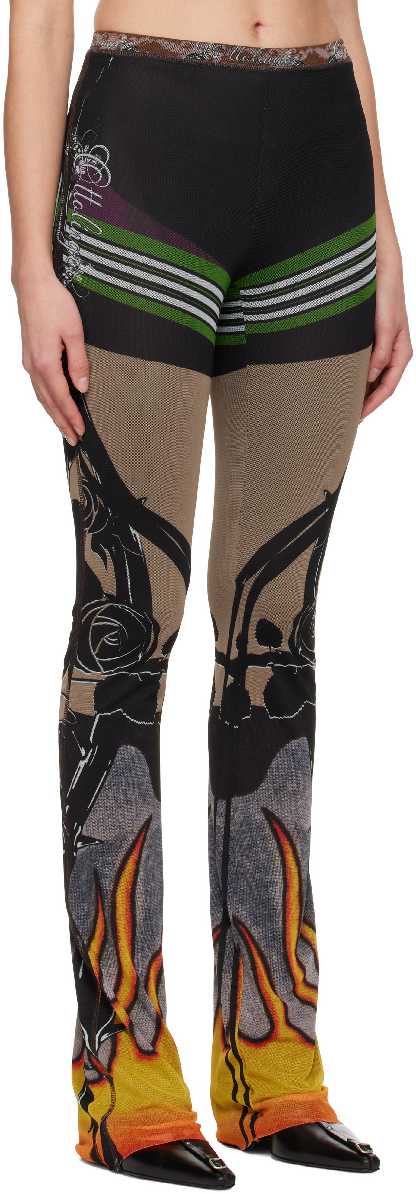 Multicolor Mesh Lounge Pants - 2