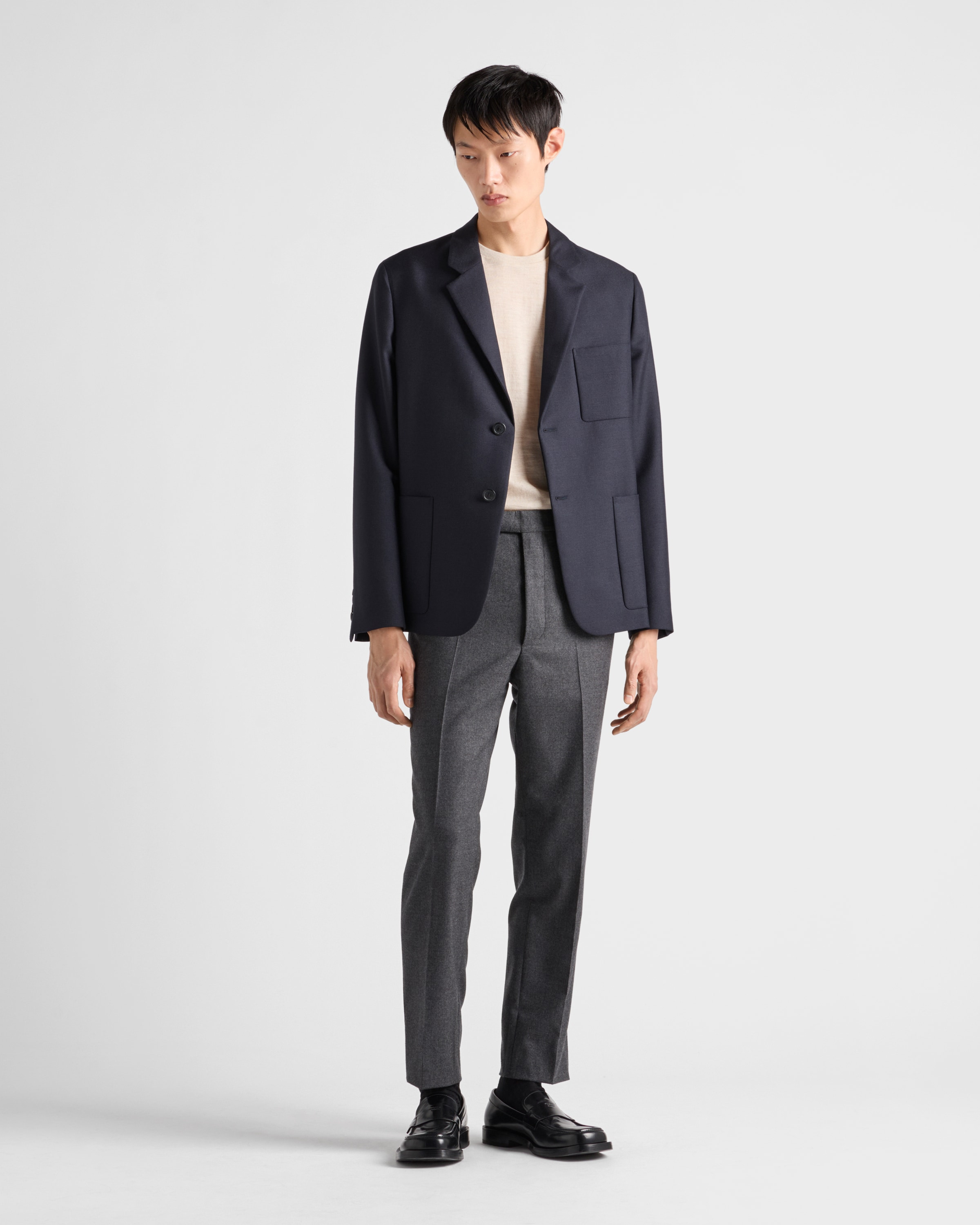 Single-breasted wool and mohair jacket - 2