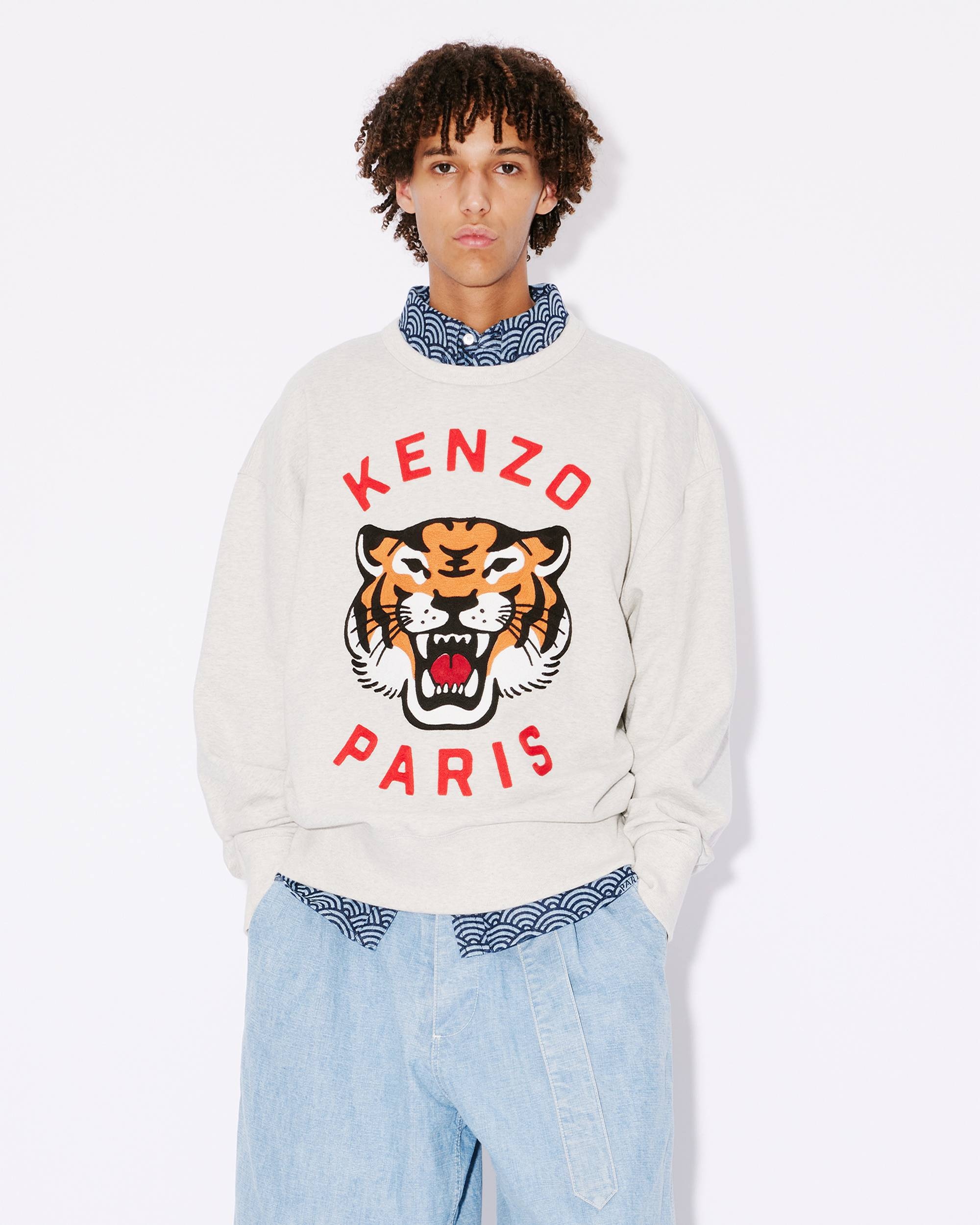 'KENZO Lucky Tiger' embroidered oversized genderless sweatshirt - 3