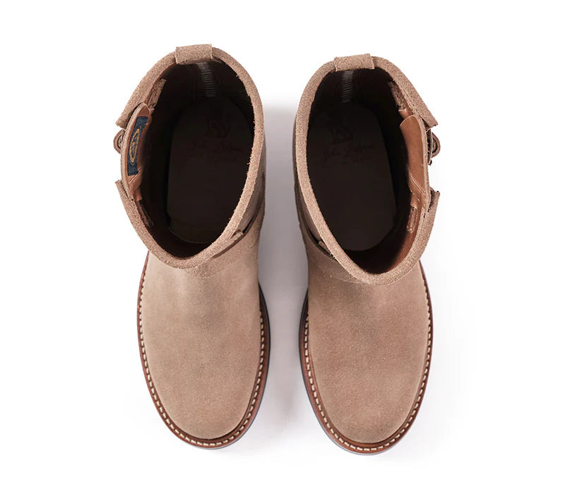 PRE-SALE LK-003 Wabash Engineer Boots Horween Leather CXL Natural Roughout - 7