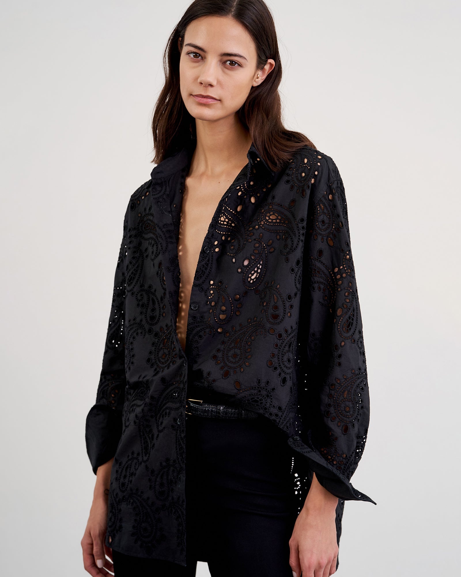 MAEL EMBROIDERED POPLIN SHIRT - 2