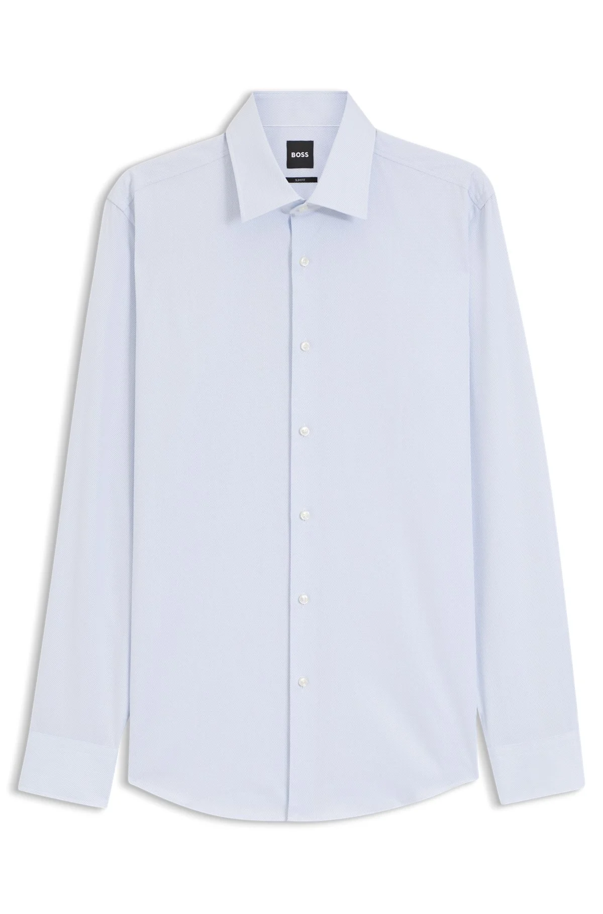 SLIM-FIT SHIRT IN PEPITA-PATTERNED COTTON - 1