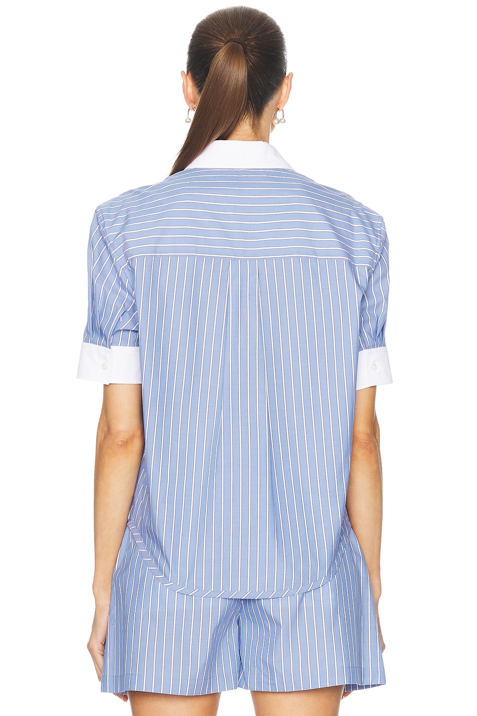 Short Sleeve Button Up Top - 4