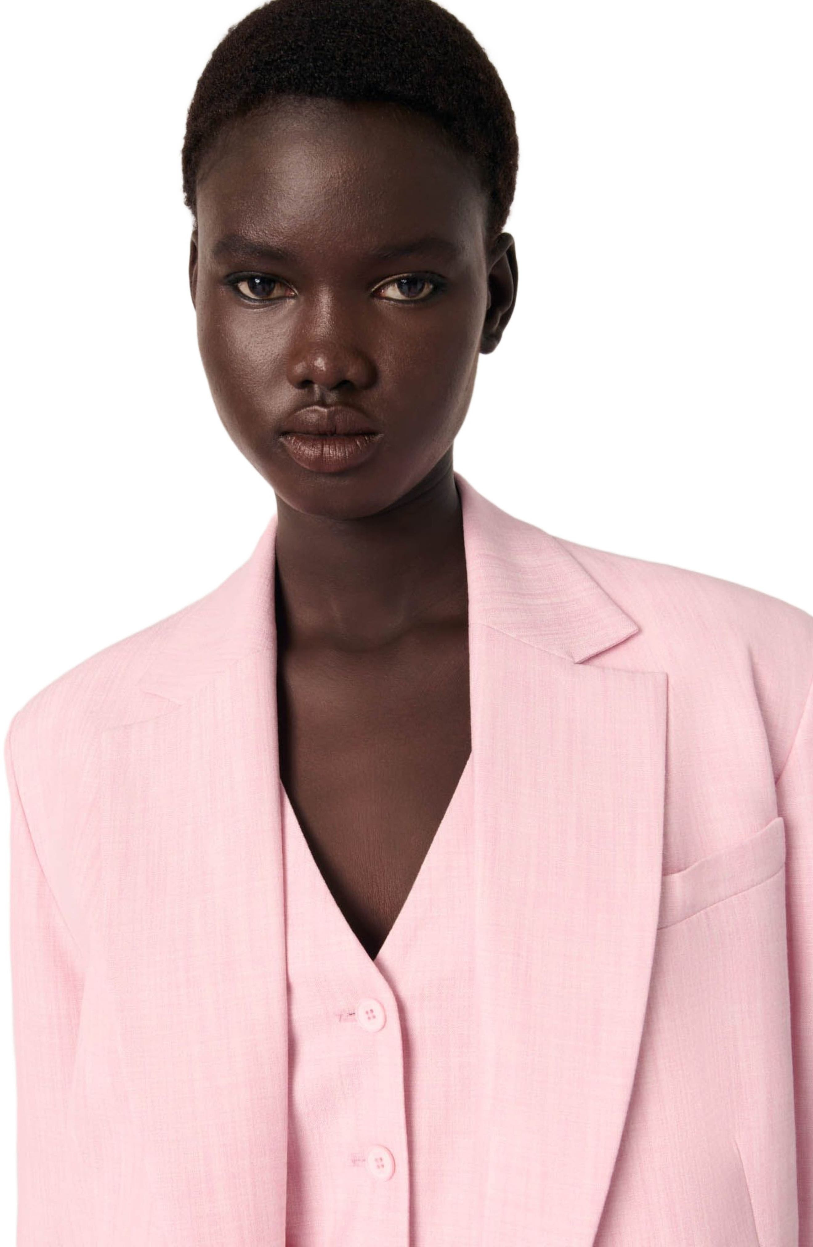 maje Suit jacket in Pink at Nordstrom - 5