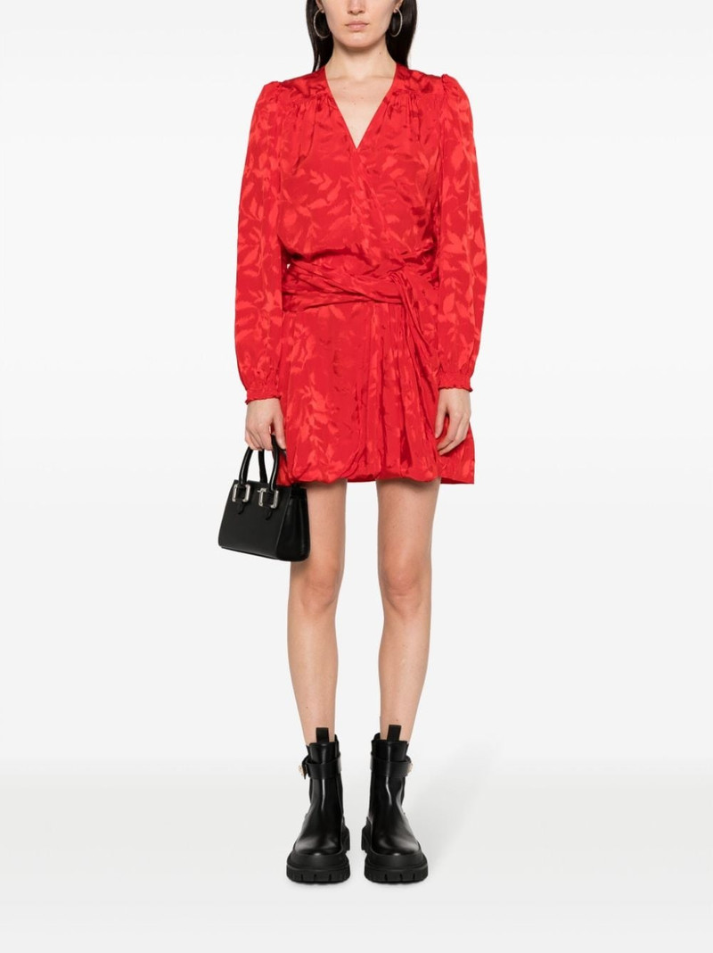 Zadig & Voltaire floral-jacquard wrap minidress outlook