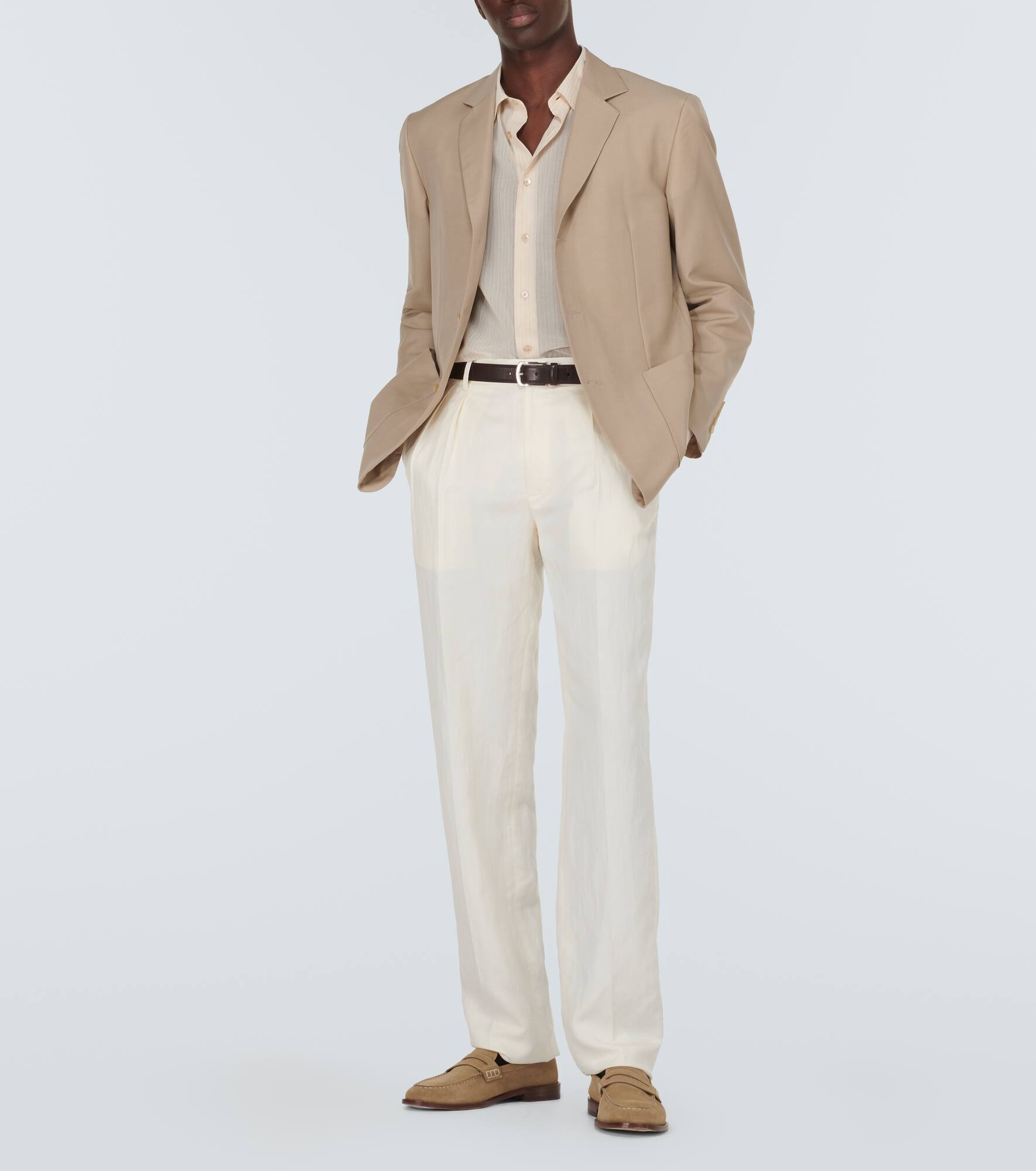 Silk and linen straight pants - 2