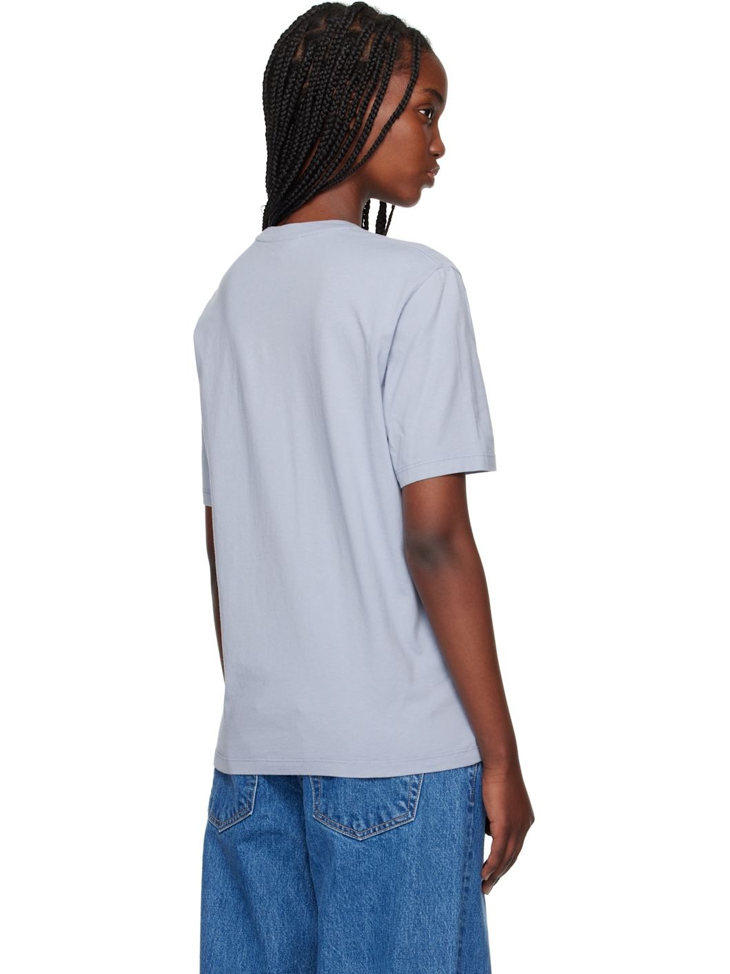 Blue Chillax Fox Patch Regular T-shirt - 3