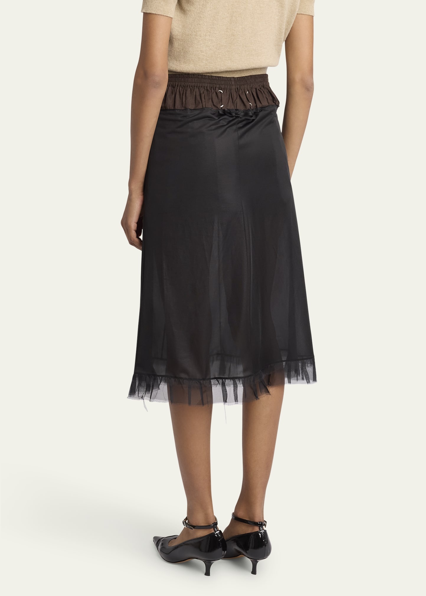 Hybrid Colorblock Midi Skirt - 3