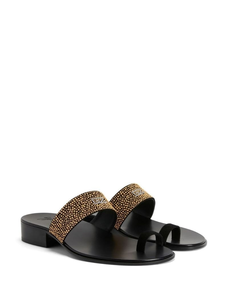 single toe-strap detail sandals - 3
