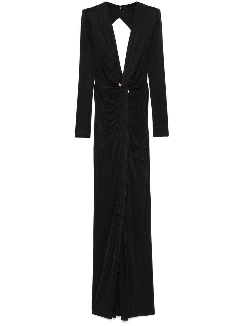 Elisabetta Franchi Piercing-detail Jersey Gown 1